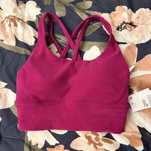 NWT size 4 Lululemon Energy Ribbed Longline Bra